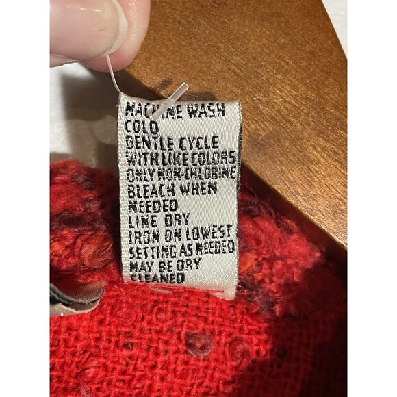 NWT Chico’s Design Red Boucle Blazer Jacket Nubby Fringe Bright Size Small 4 - Picture 10 of 11